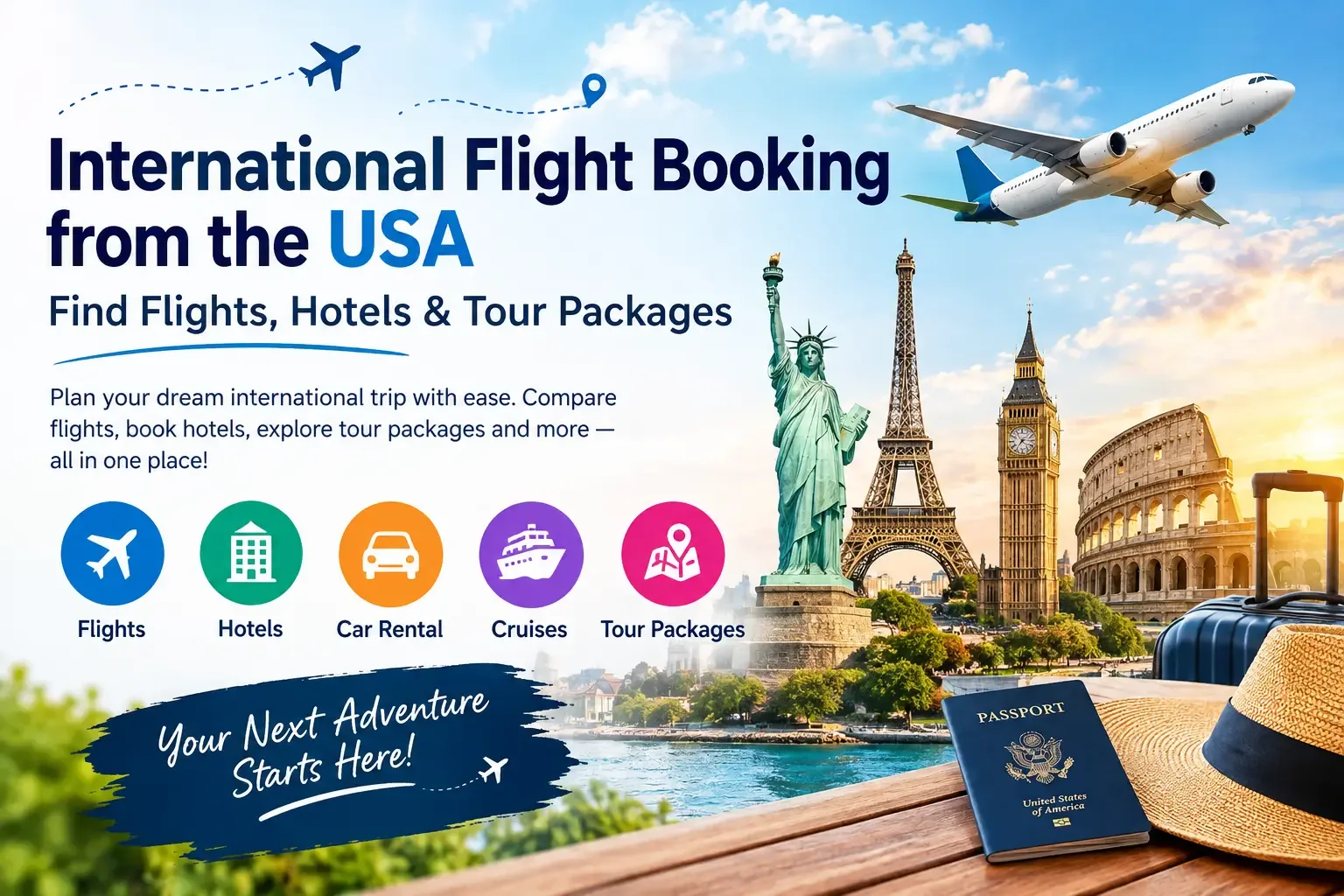 International Flight Booking from the USA Find Flights, Hotels & Tour Packages